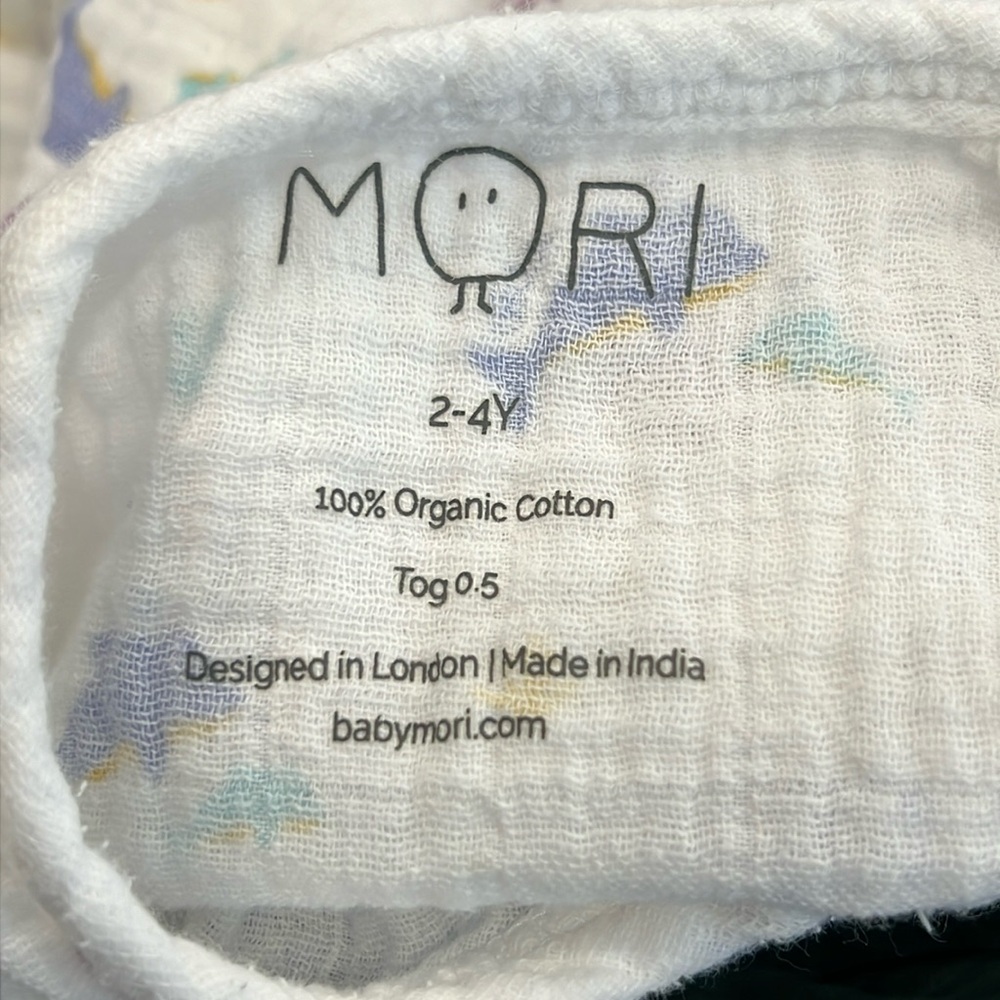 MORI Front Opening Sleep Sack 0.5 TOG - Ocean Print - Picture 5 of 6